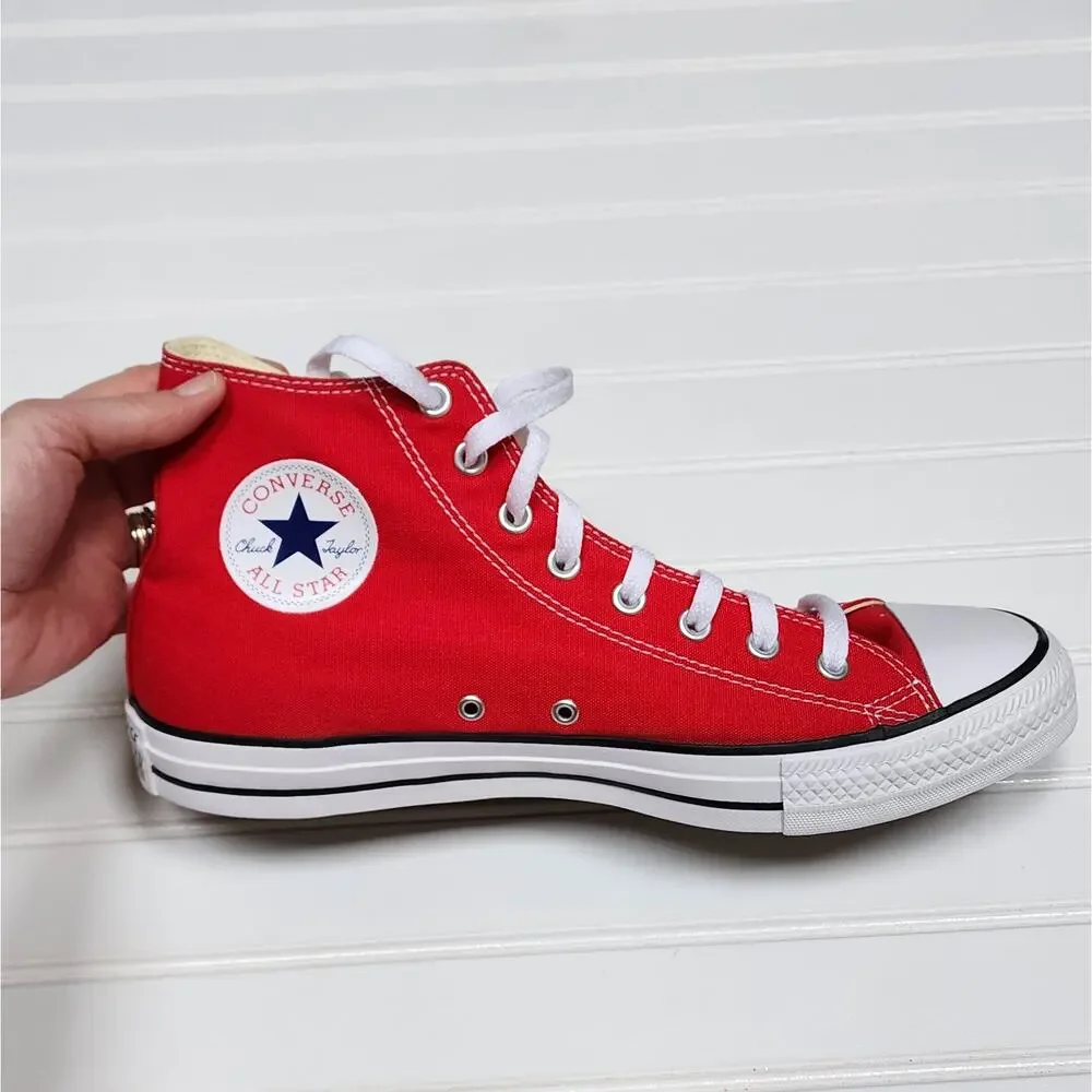 Converse Chuck Taylor All Star High Adults Sneakers Size 12 Men's/14 Women's Red - Picture 5 of 10